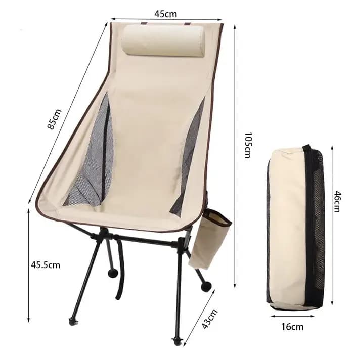 WANDERING TIME Chaise pliante ultralégère en alliage d'aluminium, chaise de camping compacte et port