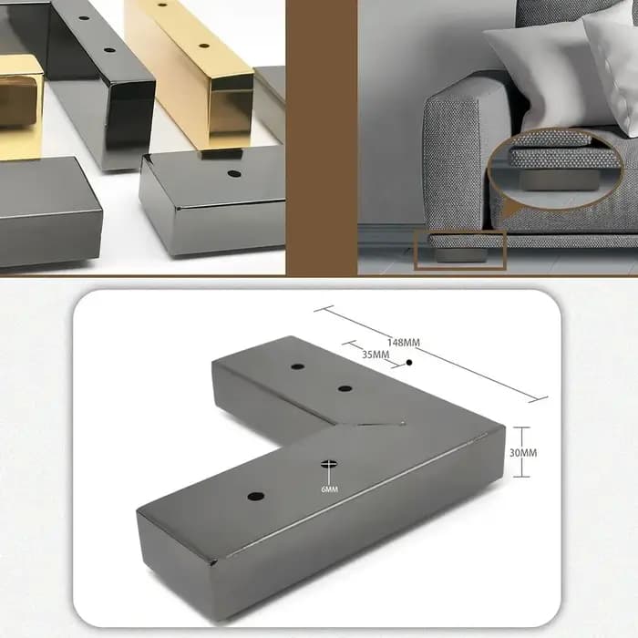 Pied de meuble universel en acier inoxydable, améliore la stabilité, portant de charge, pieds d'armo