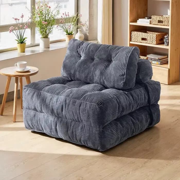 Canapé-lit pliant, fauteuil convertible avec oreiller et matelas pliable