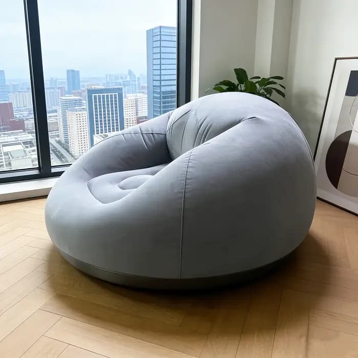 Canapé gonflable rond portable
