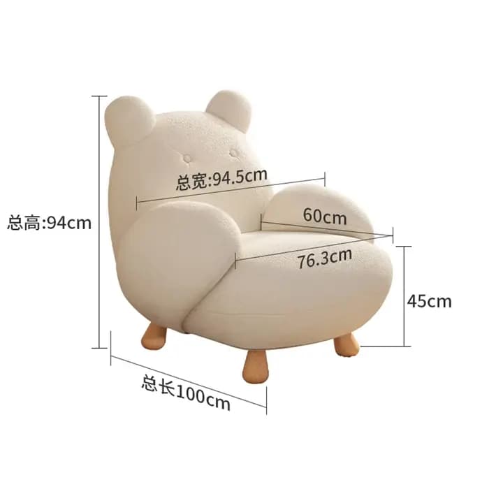 Blanc Kawaii appui-tête chaises salon luxe lecture méditation