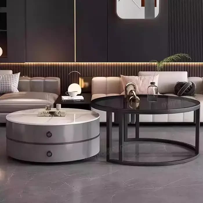 Glam Tables basses nordiques rondes simples