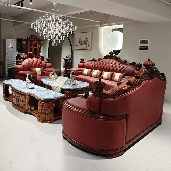 Canapé sectionnel moderne de luxe en cuir