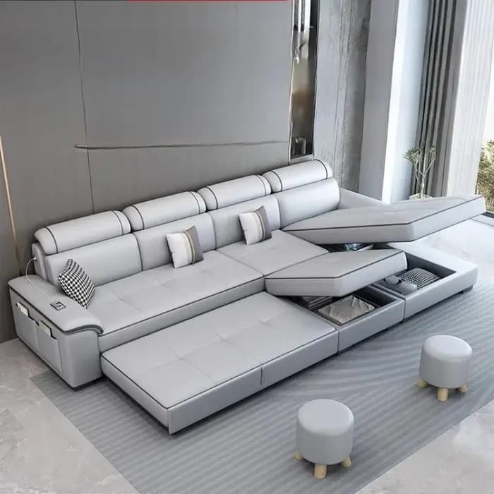 Canapé Double Design en cuir véritable