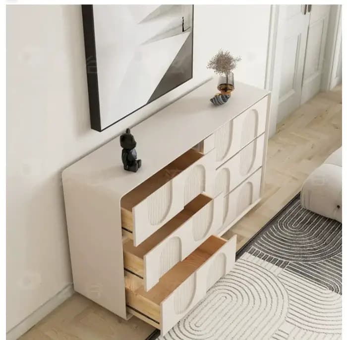 Meuble TV mural blanc moderne pour salon