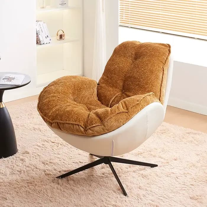 Chaises pivotantes modernes de jeu confortables avec coussins, parfaites pour le salon, le balcon, l