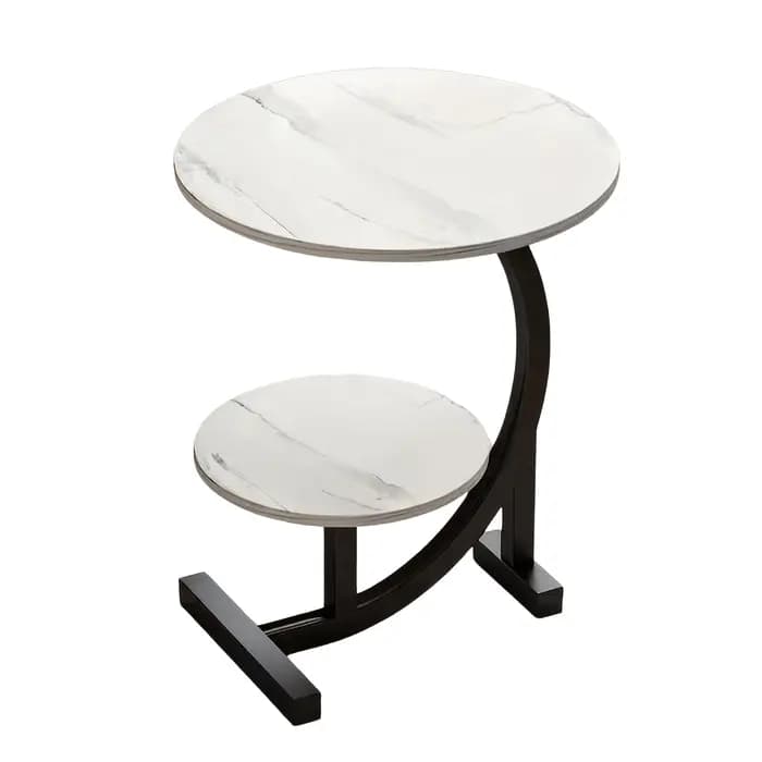Table basse ronde de luxe en bois massif