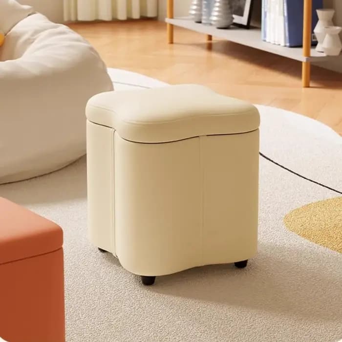Pouf de rangement en bois massif, grand banc à chaussures d'entrée, tabouret repose-pieds propre, si