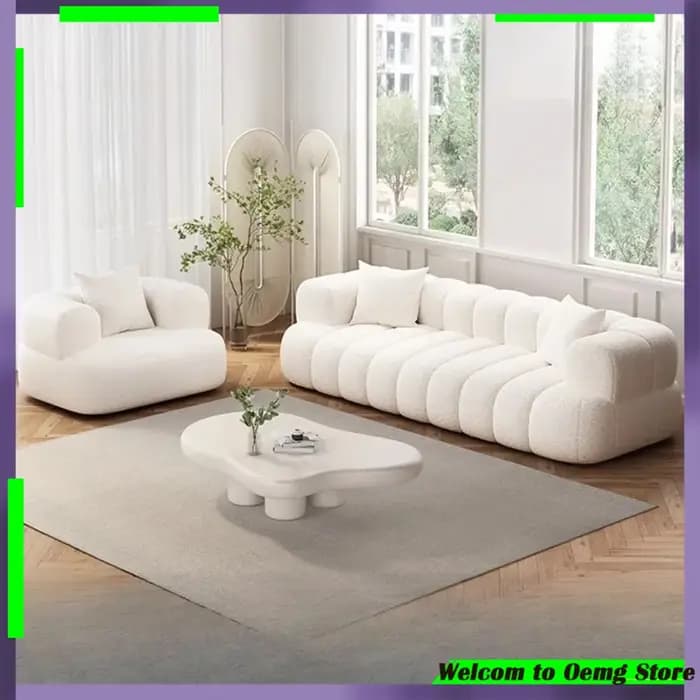 Canapé sectionnel inclinable en peluche