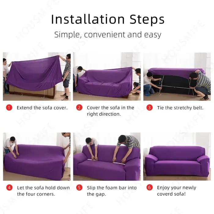 Juste de Protection pour Canapé et Causeuse d'Angle