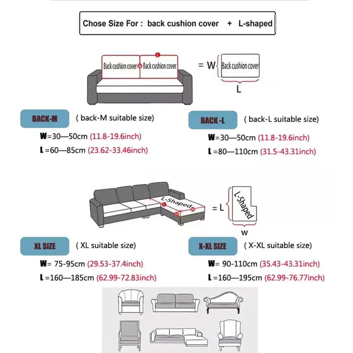 Housse de coussin de siège de canapé extensible