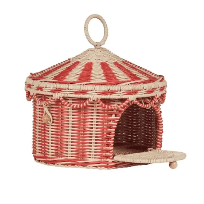 Panier de rangement en rotin tressé pour articles ménagers divers
