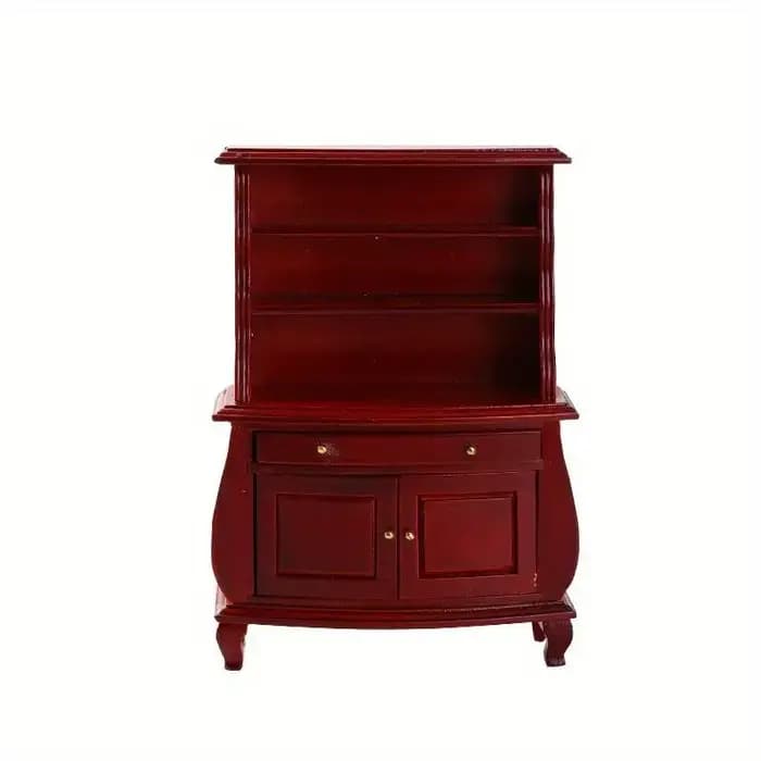 Mini bibliothèque en bois ouvrable, meubles de maison de poupée pour salon, décoration de bureau, 1