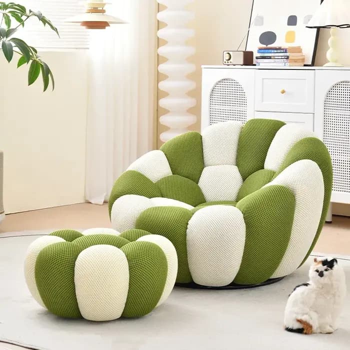 Fauteuil de relaxation individuel design en forme de citrouille