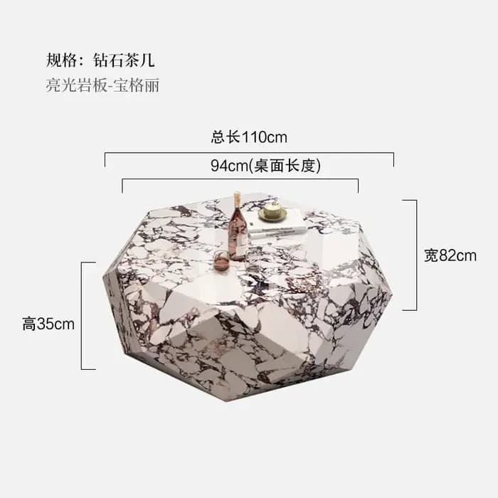 Table basse minimaliste pour gagner de la place, avec rangement, style nordique moderne, table d'app