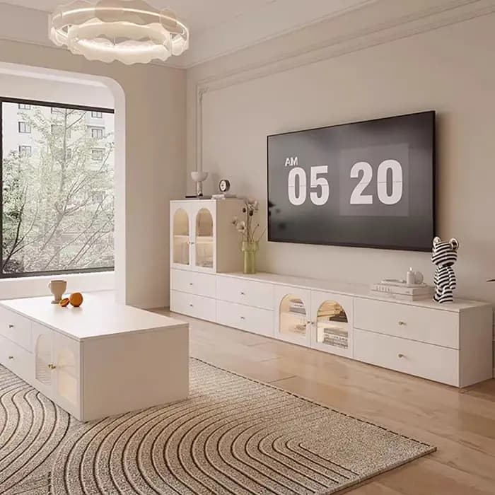Meubles de télévision Glamour de luxe avec tiroirs