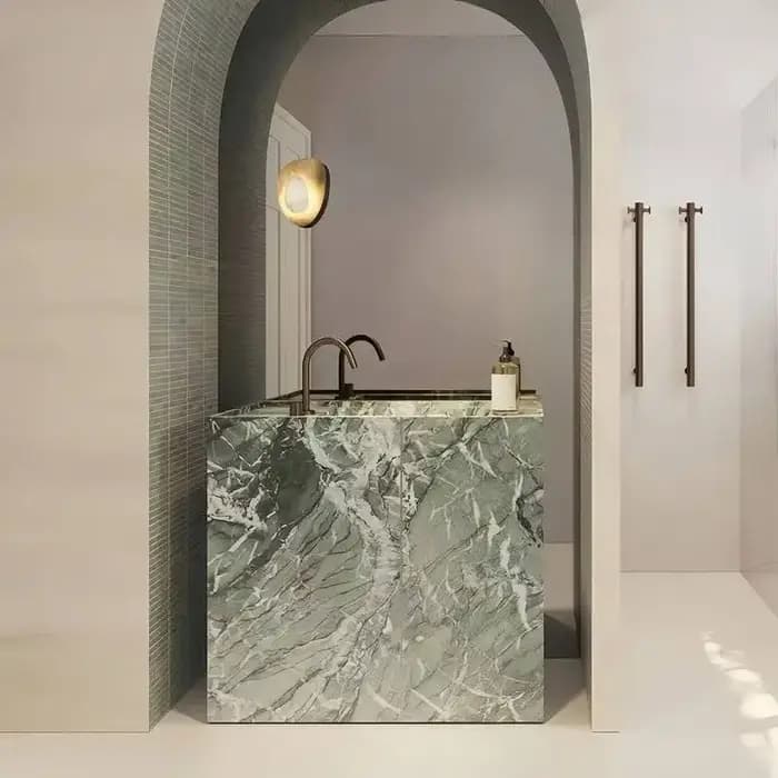 Décors Meuble De Salle De Bain moderne vert européen gain De place Meuble De Salle De Bain debout Me