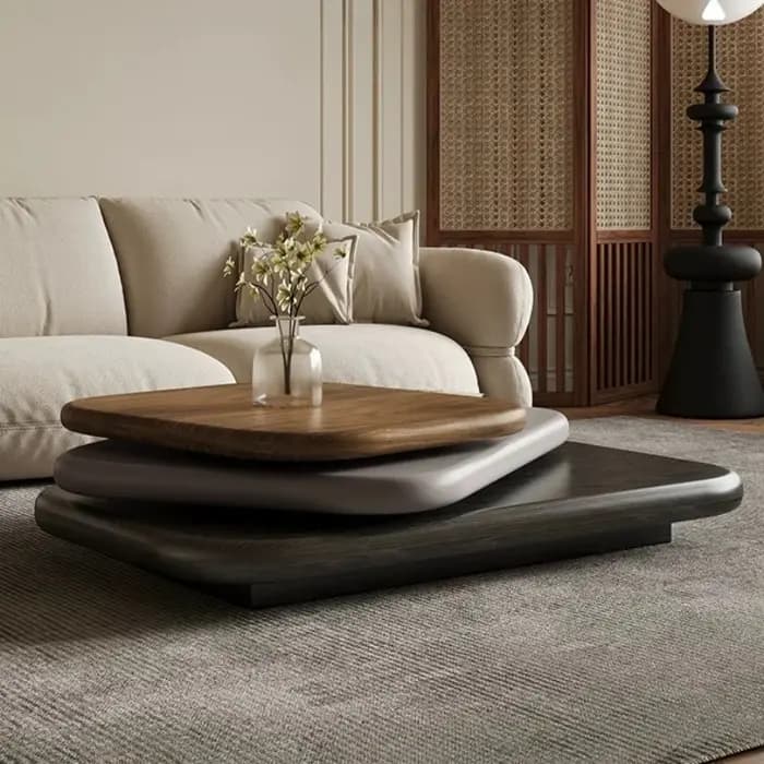 Table basse rotative moderne pour appartement