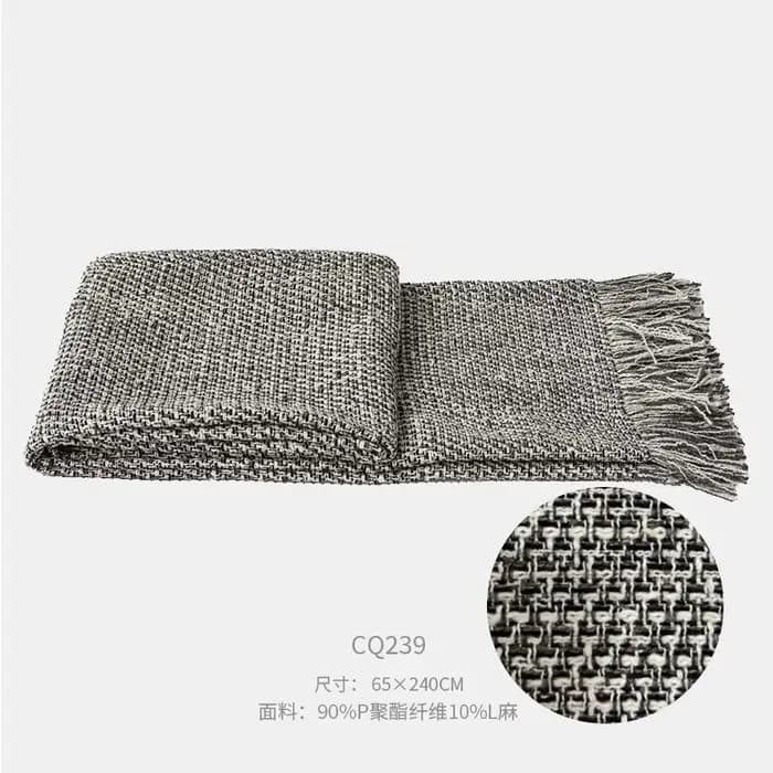 Housse de coussin de luxe design 30x50 45x45 60x60cm en lin taupe tissé avec bordure carrée pour la maison