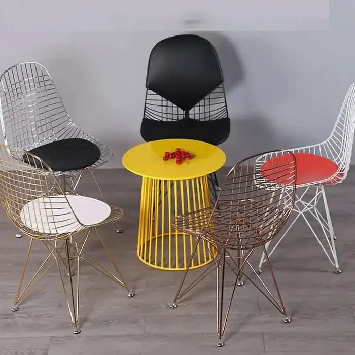 Chaises de salle à manger en métal doré, modernes, nordiques, minimalistes, pour balcon, salon, Desi