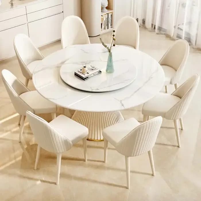 Table ronde Unique De luxe design grand ensemble De Table à manger De cuisine nordique salon moderne
