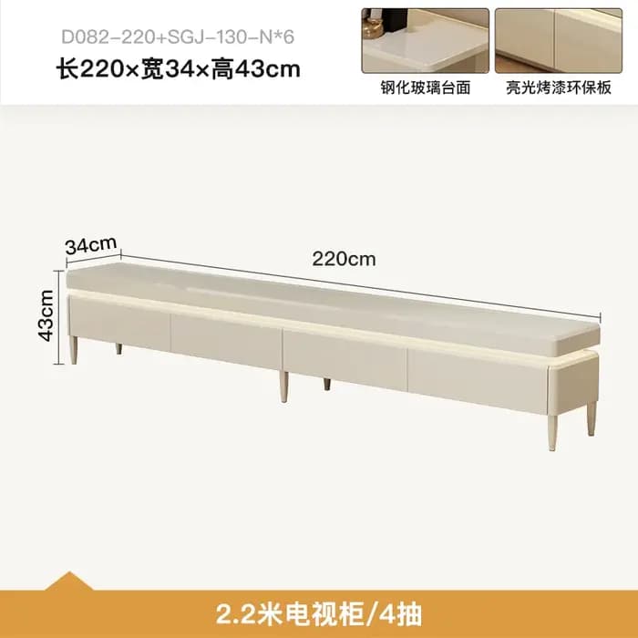 Meubles de télévision de luxe modernes minimaliste esthétique maison de poupée concepteur moniteur c