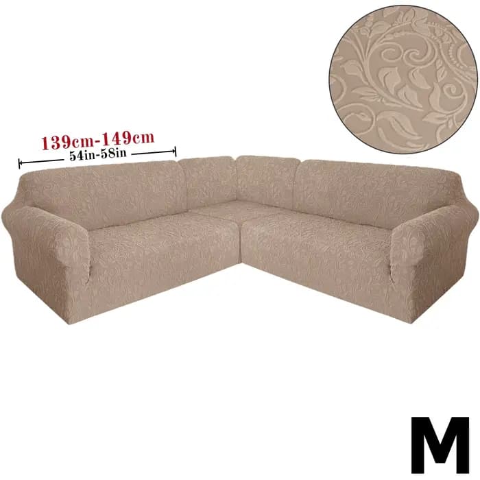 Housses de canapé d'angle en forme de L 3 pièces, housse de canapé sectionnelle sculptée en peluche