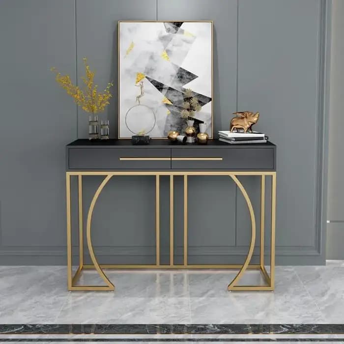 Table Console classique en forme de demi-lune
