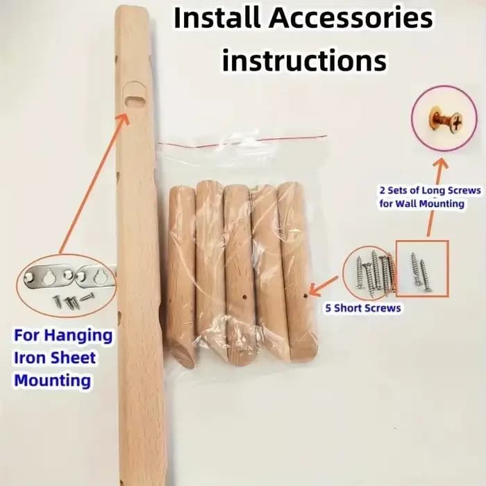 Porte-manteau nordique en bois massif avec 4/5 crochets, rangement mural suspendu pour vêtements, ch
