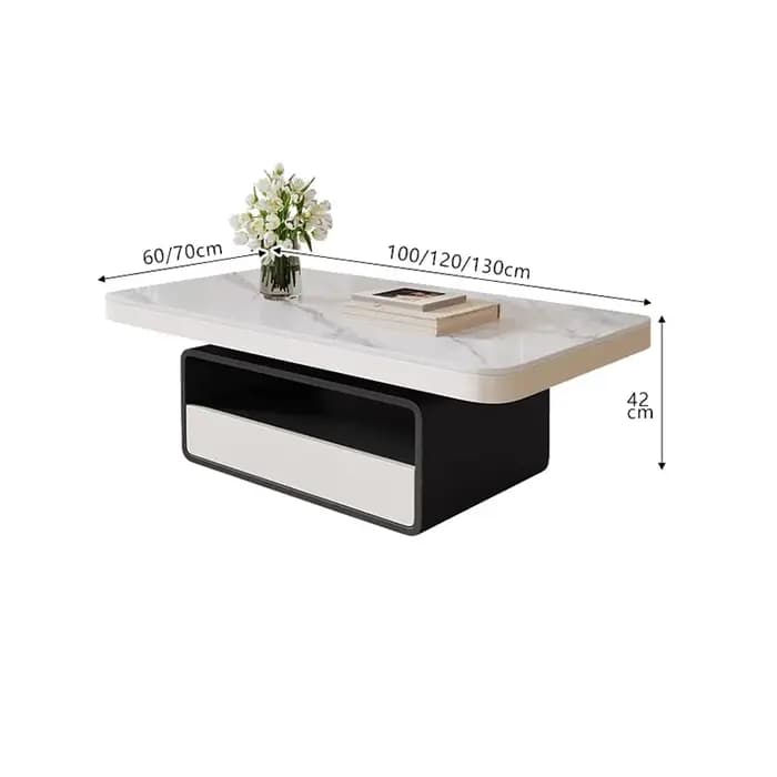 Tables basses rectangulaires modernes avec tiroirs De rangement