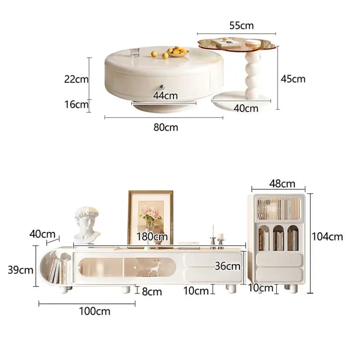 Ensemble de table à thé française ronde