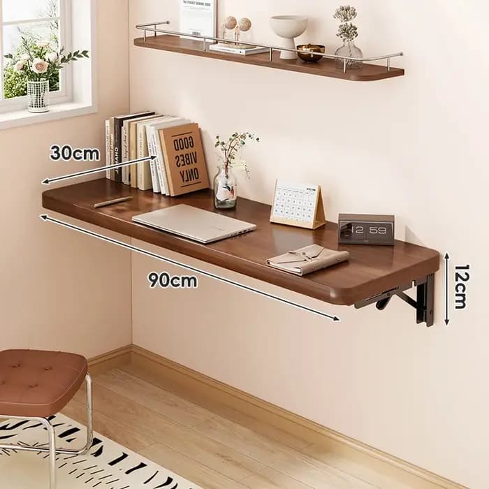 Étagère Murale Pliante, Table de Rangement Murale Multifonctionnelle, Étagère de Rangement Droite Polyvalente pour Chambre à Coucher