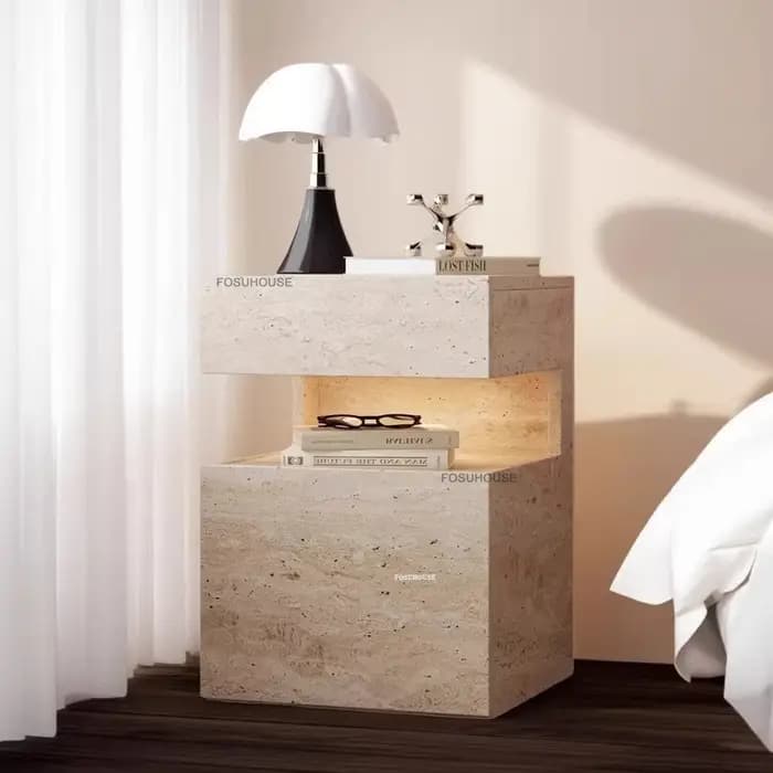Meubles tendance, tables de chevet en bois massif italien