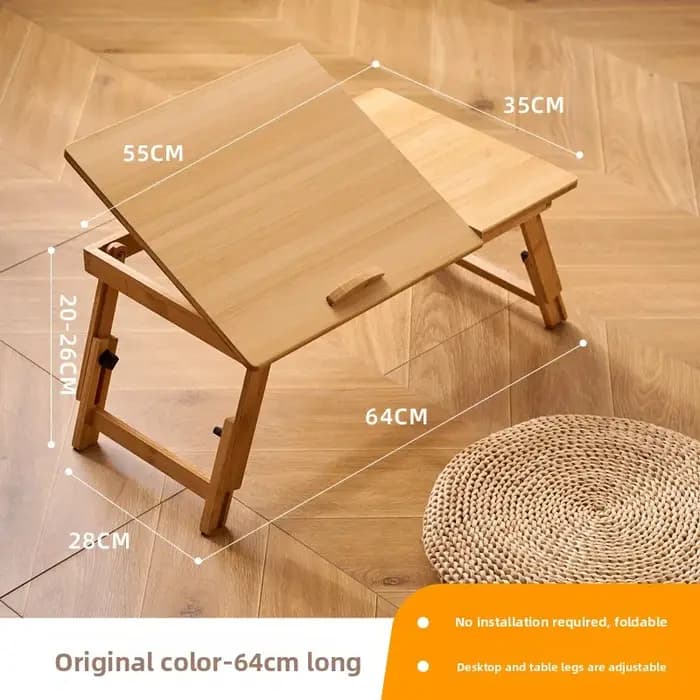 Table pliante de sol, table basse tatami, table de chevet, bureau de lecture, table à thé pour la ma