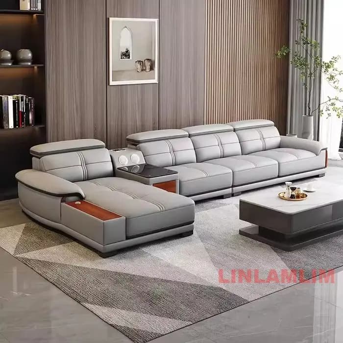 Ensemble de canapés modulaires d'angle à assise profonde