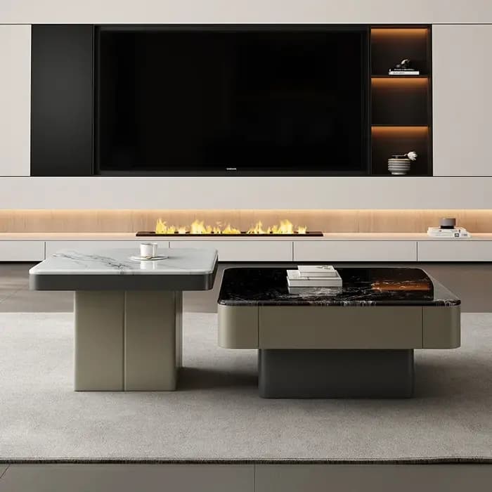 Table basse européenne élégante beauté moderne Simple Tables basses De luxe qualité Unique Mesa De Centro Sala meubles De maison