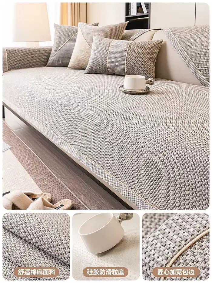 Juste de coussin de canapé en lin pour toutes les saisons