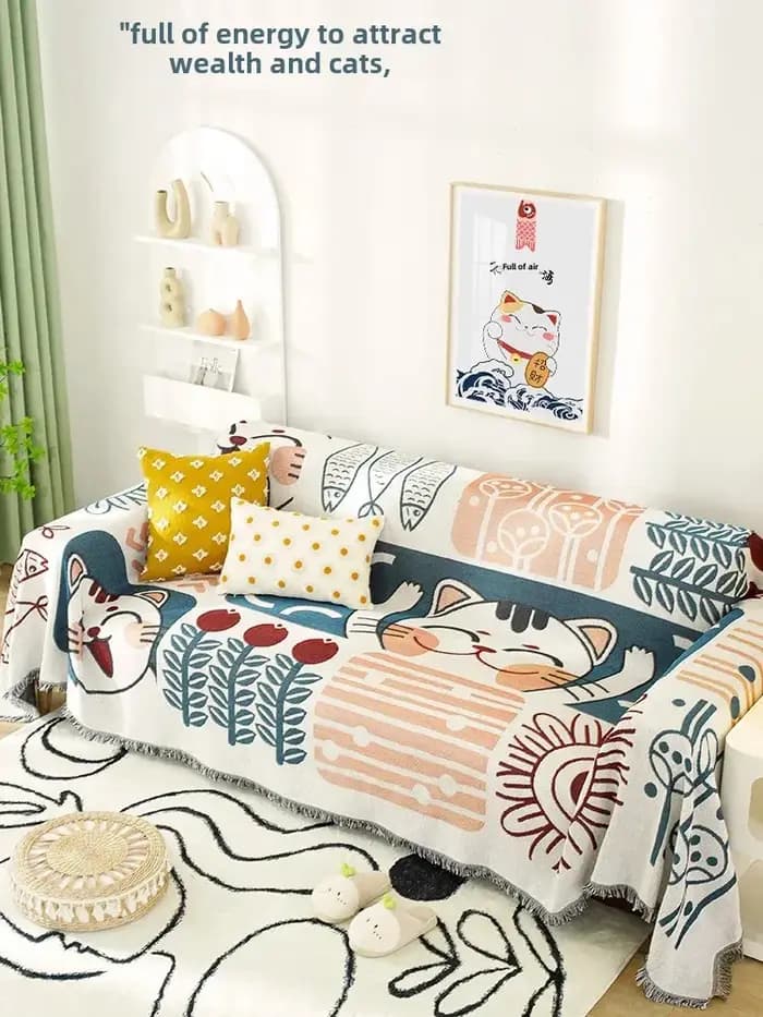 Housse de canapé coussin réversible Double face antidérapante