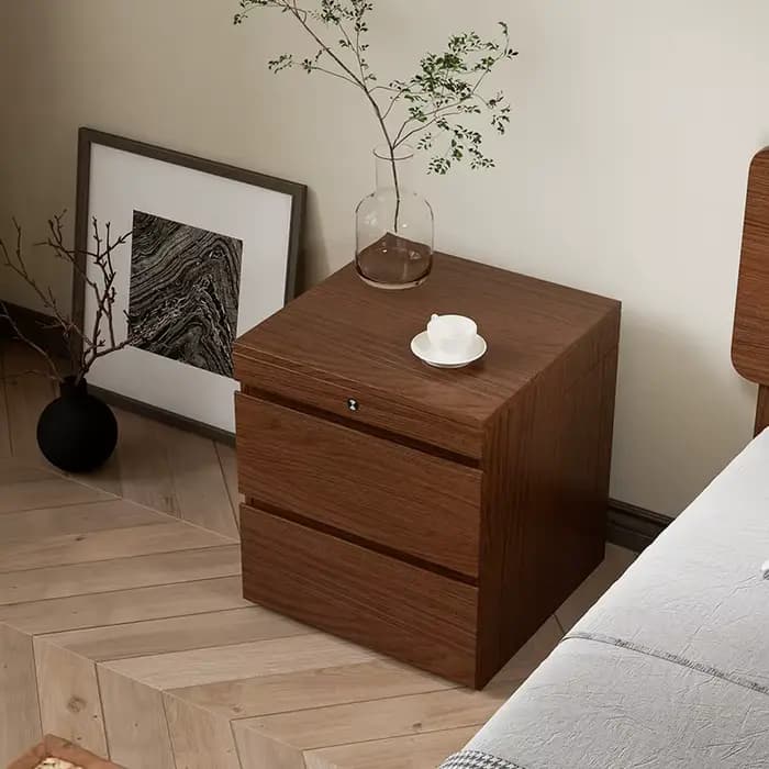 Table de chevet européenne de luxe minimaliste multifonctionnelle avec rangement dissimulé