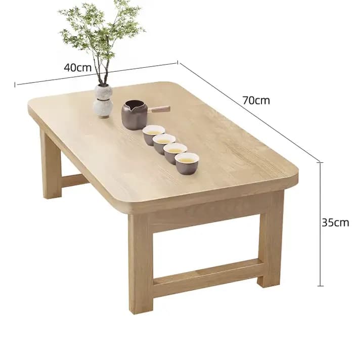 Table pliante en bois, baie vitrée japonaise, balcon, table basse, tatami, maison, chambre à coucher, lit, ordinateur, bureau d'étude, support divers pour Tatami