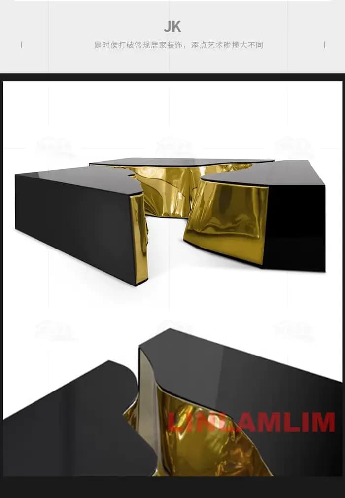 Table basse design haute brillance