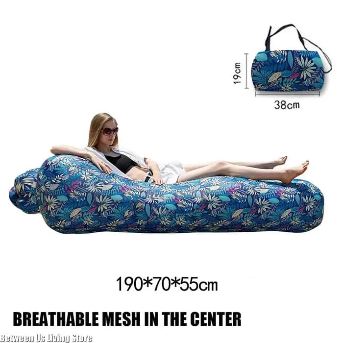 Canapé-lit gonflable de luxe – Conception extra large sans rouleau pour la plage, le jardin et l'int