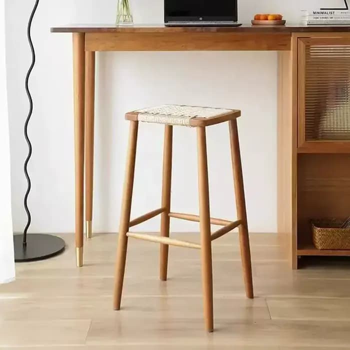 Tabourets de bar en rotin