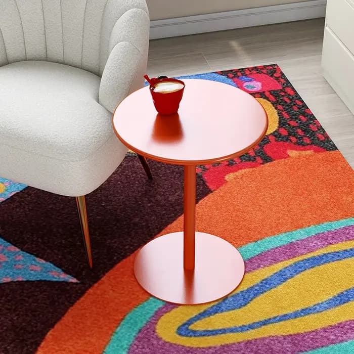 Table d'appoint colorée, petit organisateur rond moderne, meubles de Style Dopamine pour salon, étag