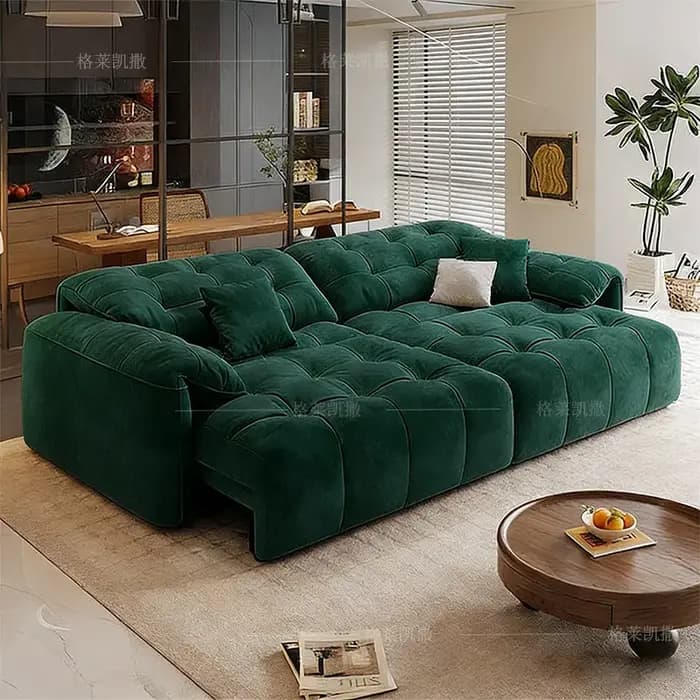 Canapé électrique droit multifonctionnel avec fonction couchage, idéal pour la décoration intérieure