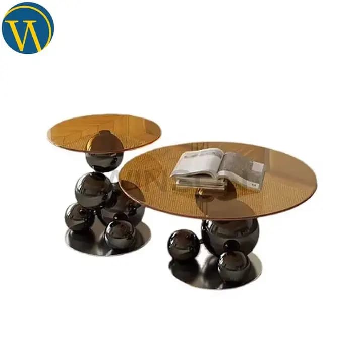 Table basse moderne luxueuse sur mesure en marbre