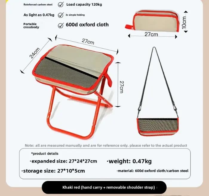 Sac à dos pliant tabouret Portable petit Mazar sacoche stylo sac tabouret extérieur chaise pliante U