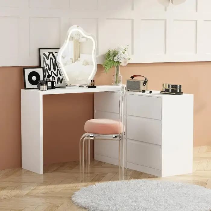 Commode double avec poste de travail déformable, commode en bois avec plateau multifonctionnel, comm