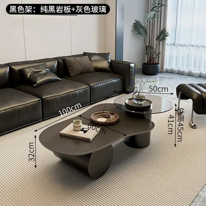 Table Basse ovale minimaliste italienne