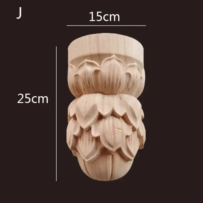Pieds de meubles en bois épais
